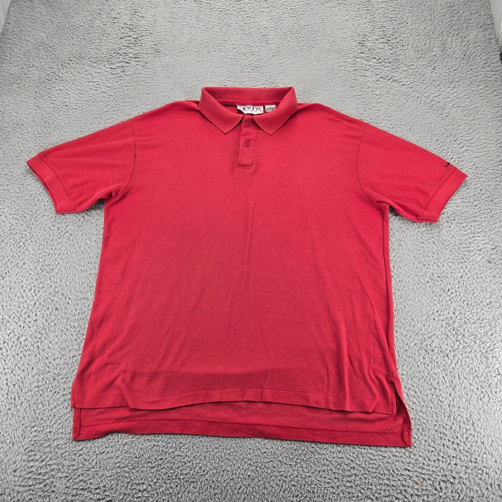 Levis Shirt Mens XL Red Vintage Polo Big E Short Sleeve Golf 90s